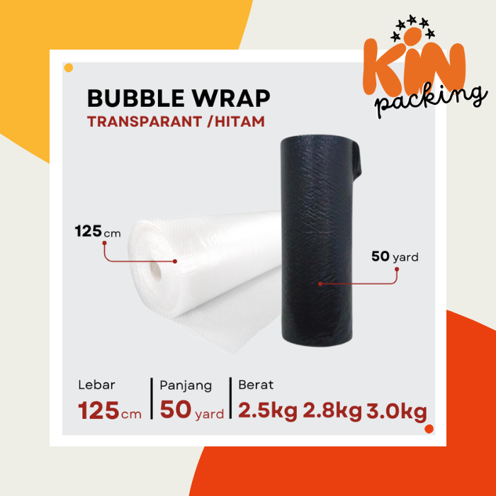 

Plastik Bubble Wrap 125cm x 50m PREMIUM NON CORE