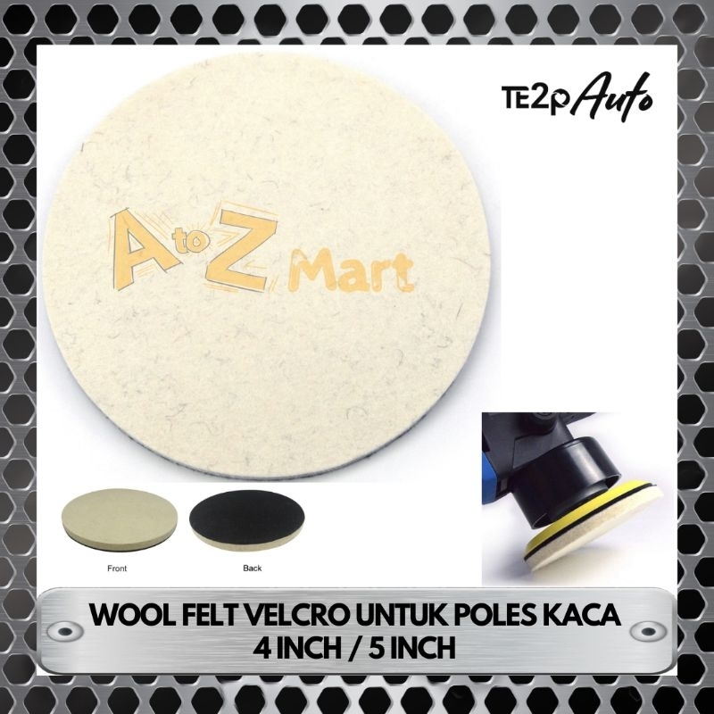 KEPALA BUSA POLES PEMOLES BACKING PAD WOOL FELT VELCRO POLISHING BUFFING WHEEL PAD GLASS DISC MENGHI