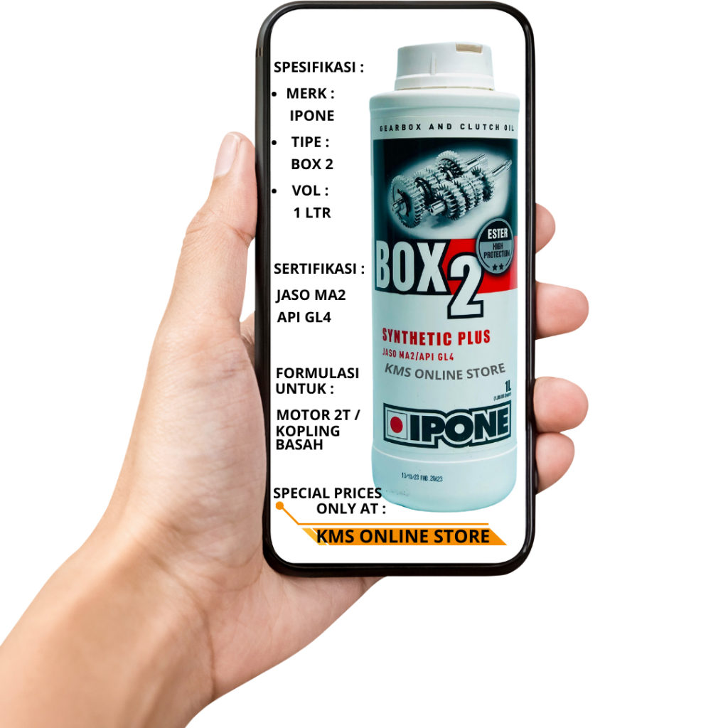Oli Mesin 2 Tak IPONE Box 2 1L Garansi Original 100%