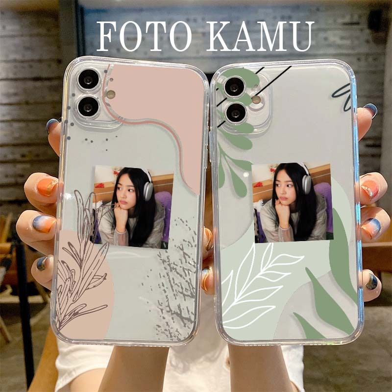 Custom Case Transparan Foto Kamu Case Custom For iPhone Android 11 12 13 14 15 pro plus ProMax