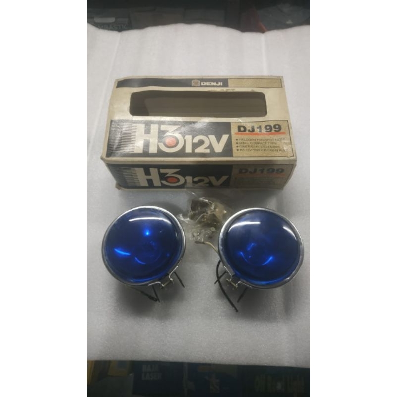 Foglamp Bulat 3,5 inch - DENJI biru