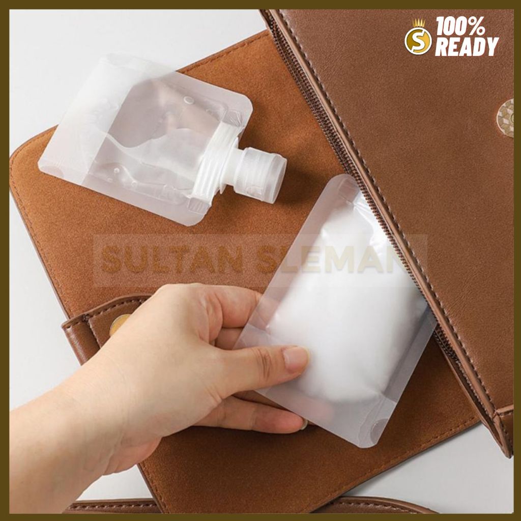 Pouch Sabun Cair 30 50 100 ML / Kantong Refill Sabun Cair Botol Plastik Fliptop Travel Organizer