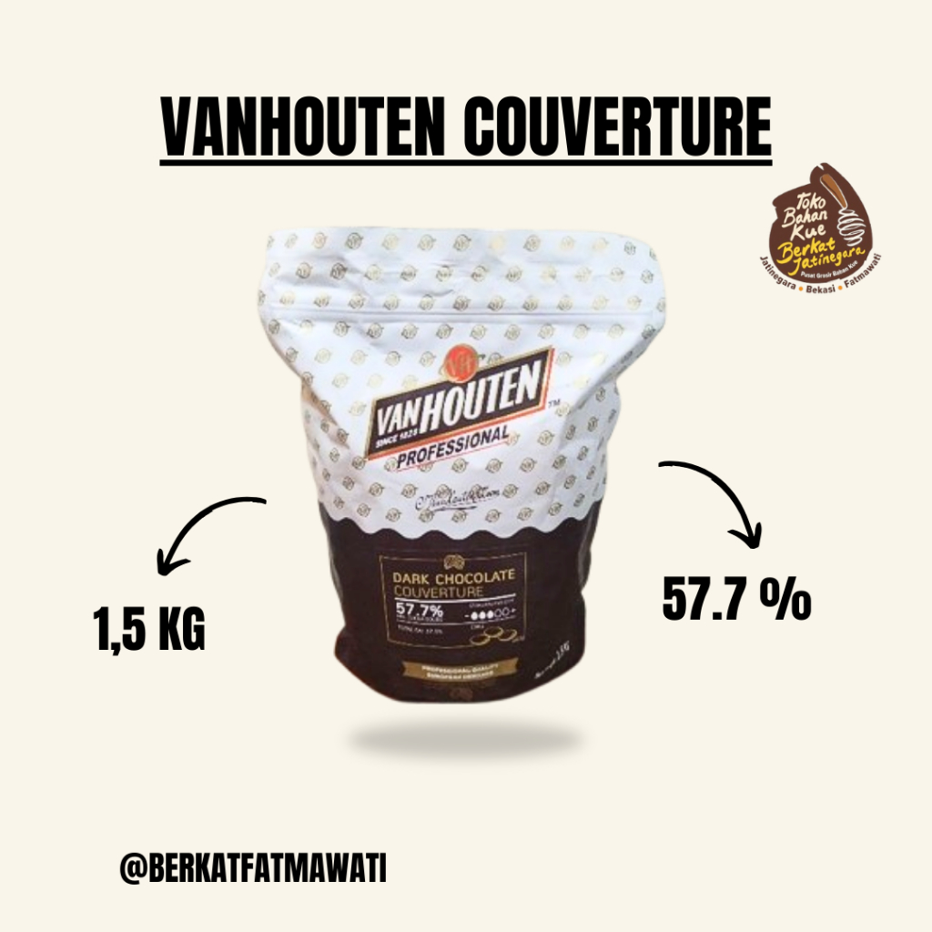 

COKLAT COUVERTURE/ VAN HOUTEN DARK COUVERTURE KEMASAN 1.5 KG