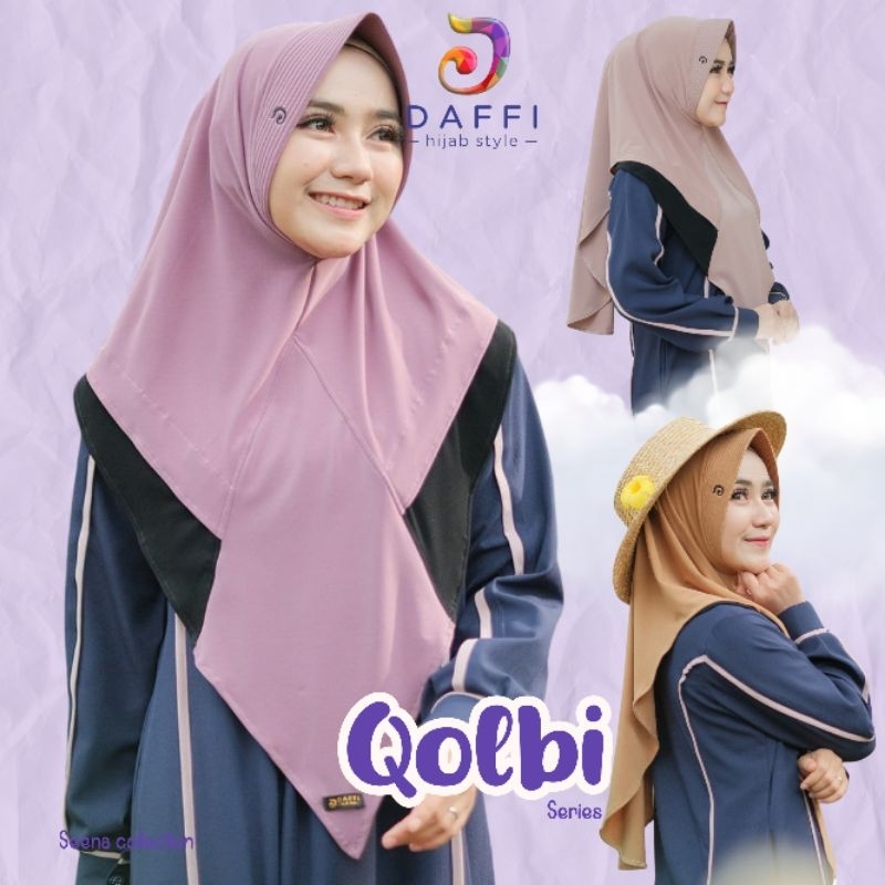 hijab instan QOLBI by original daffi material Jersey hightwist