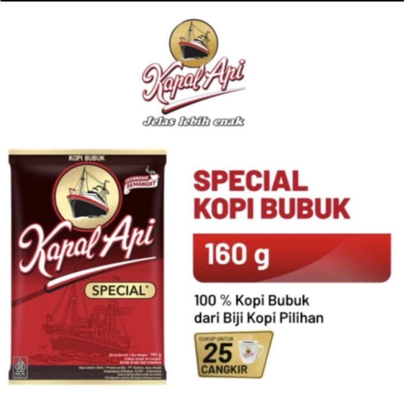 

Kopi Kapal Api Special Kopi Bubuk 160gr