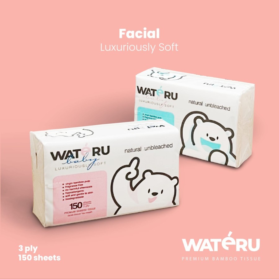 Wateru Premium Bamboo Tissue - Tisu Bambu