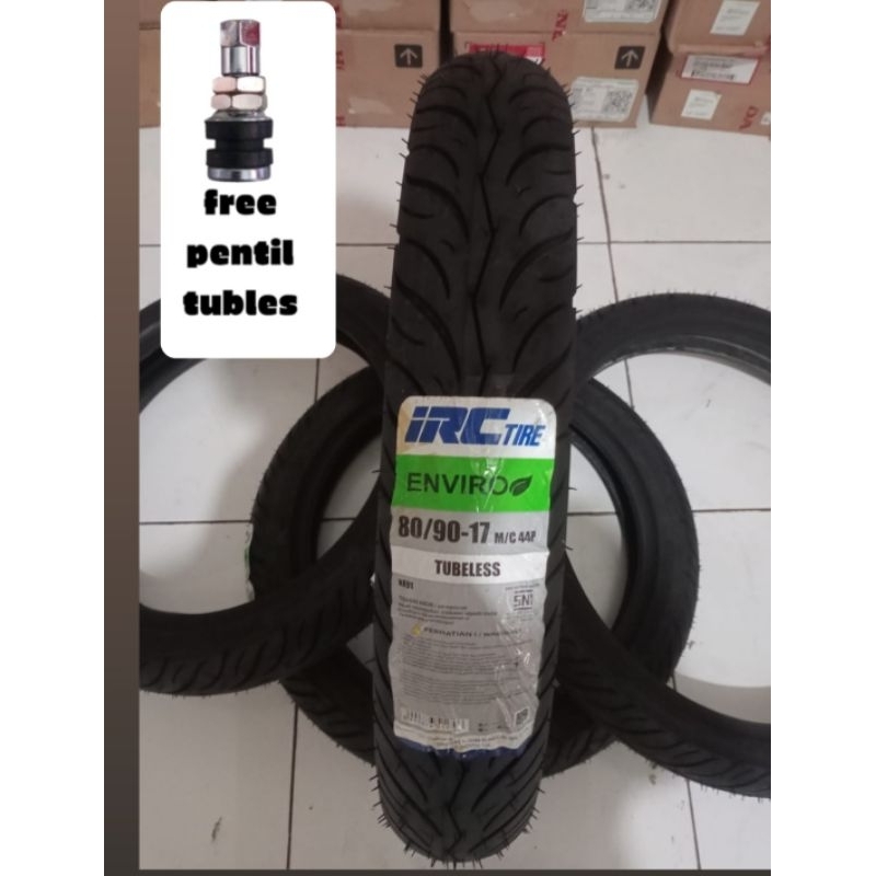 BAN IRC ENVIRO TUBLES 80/90 ring 17 Ban belakang Motor supra,revo,blade,supra x 125