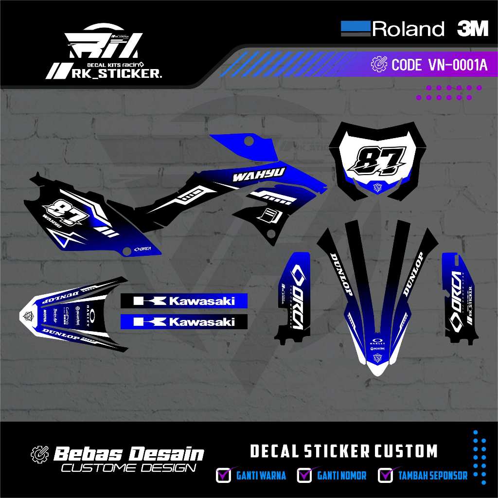 DECAL KLX DTRACKER 150 - KLX BF - KLX GORDON