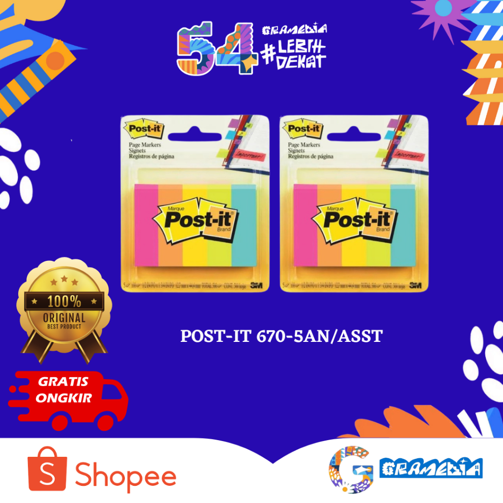 

GRAMEDIA BOGOR - POST-IT 670-5AN/ASST