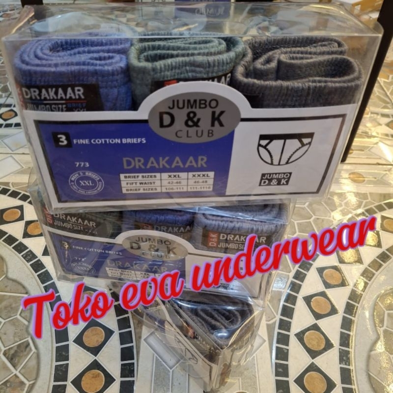3 pcs celana dalam drakaar jumbo/celana dalam jumbo/drakaar jumbo