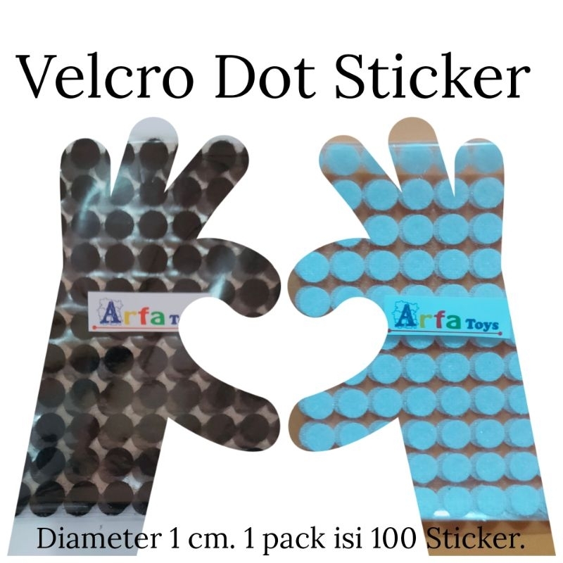 

TERMURAH 100 pasang Stiker Velkro 1 cm | 10 mm Velcro Dot Sticker 100 pairs