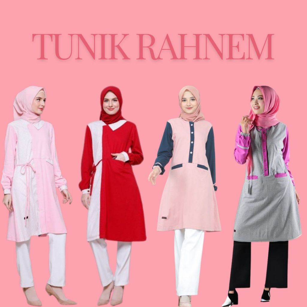 [RAHNEM] ATASAN TUNIK BY RAHNEM // TN 01 // TN 02 // TN 1409 // BAJU ATASAN KAOS // TUNIK KAOS // AT