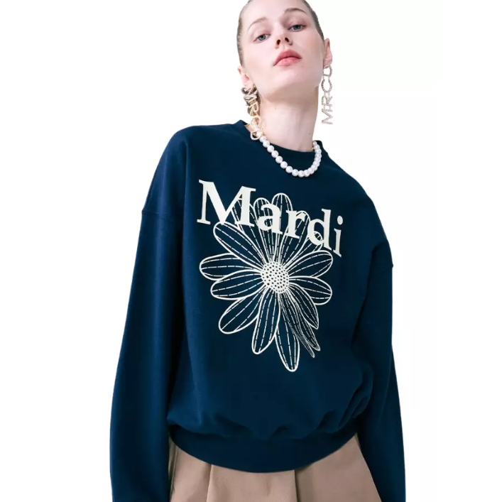 SWEATSHIRT MARDI MERCREDI , SWEATER WANITA MARDI FLOWER
