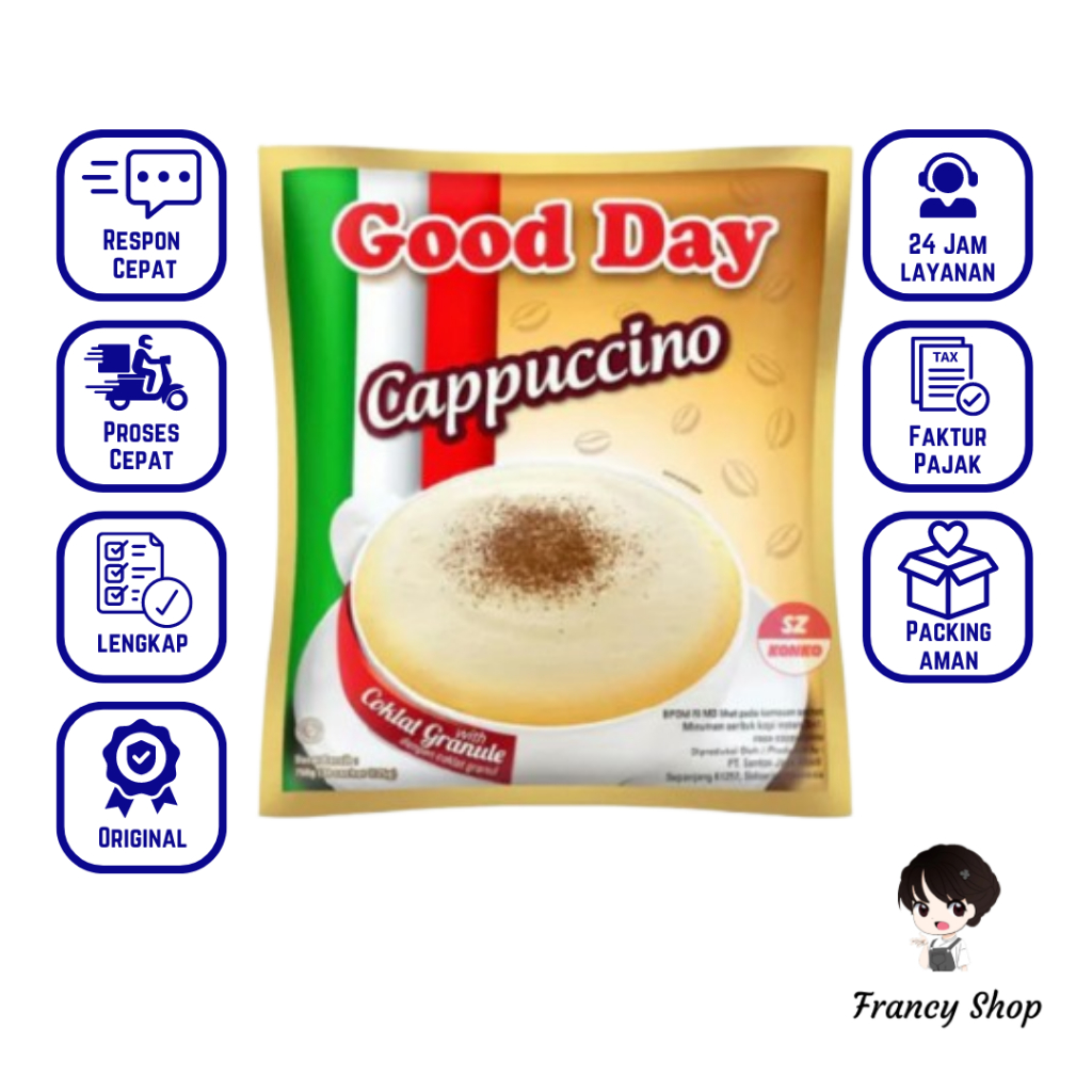 

Good Day Cappucino Kopi Instant Sachet 25 gr