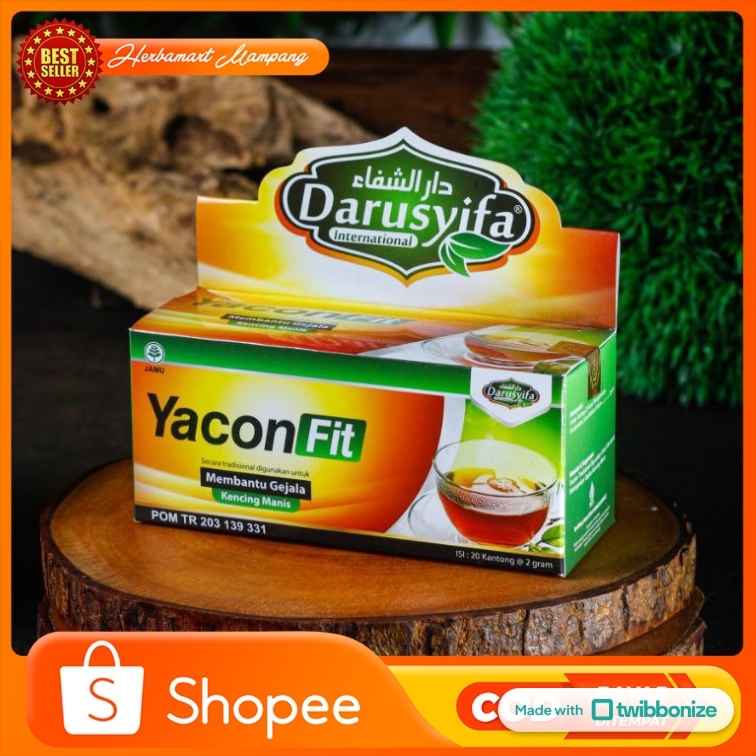 

YACONFIT YAKONFIT 20 Teh Celup Kantong Insuline Darusyifa atasi Diabetes