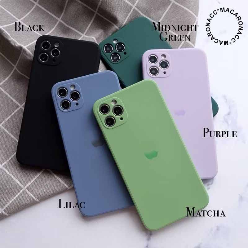 Square Edge Case With Stiker Logo Compatible For Iphone 7 8 7+ 8+ X Xs Xr 11 12 13 14 15 PRO PLUS PR