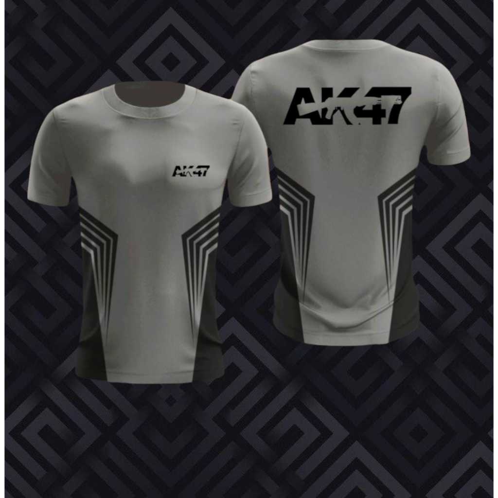 KAOS OLAHRAGA DESIGN AK 47/ BAJU SABLON AK47/ JERSEY BAHAN DRIFIT/ BISA COD