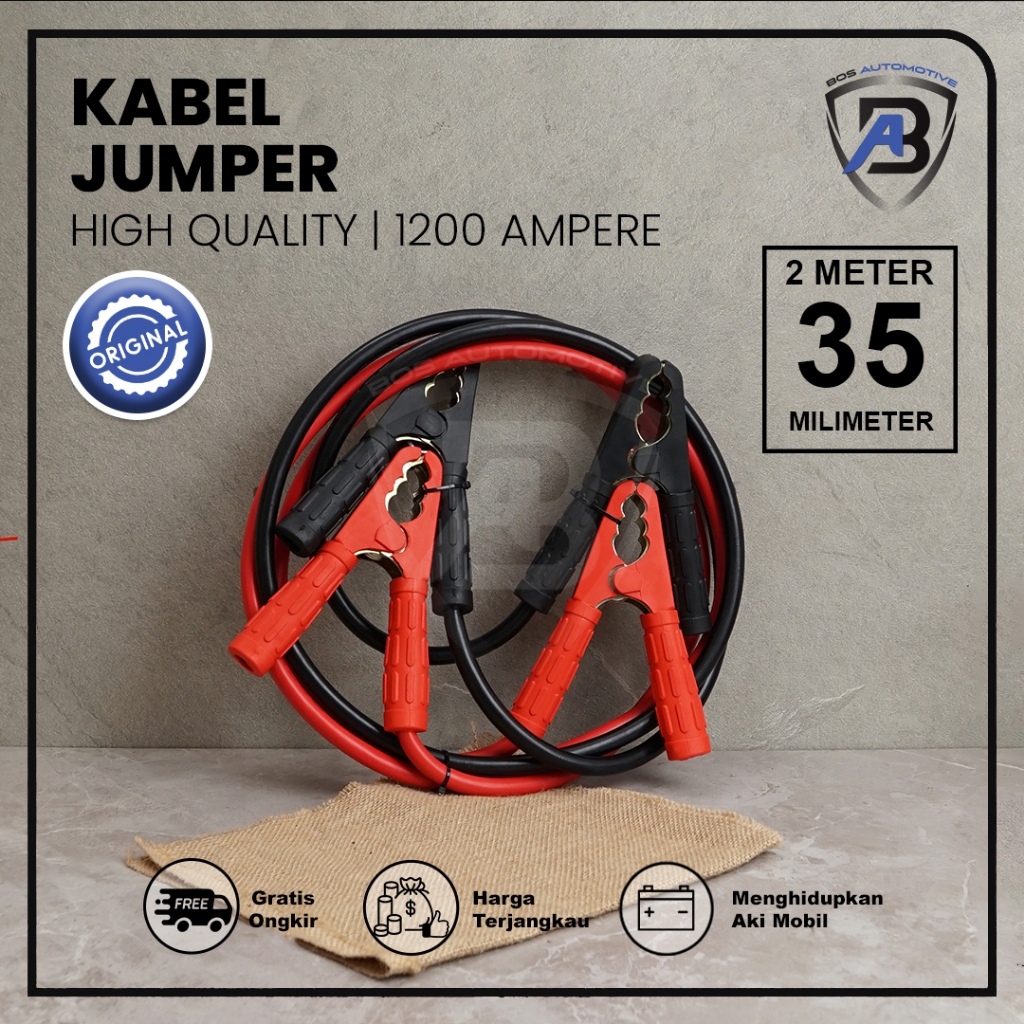 Kabel Jumper Aki 1200 Ampere Car Emergency Battery Accu Cable Jumper Jumbo High Quality