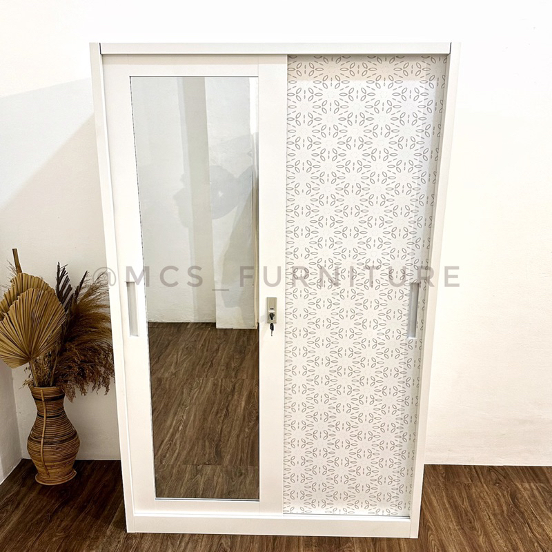 Lemari Pakaian Baju Besi Sliding (ongkir sebenarnya) Mebel Furniture Semarang