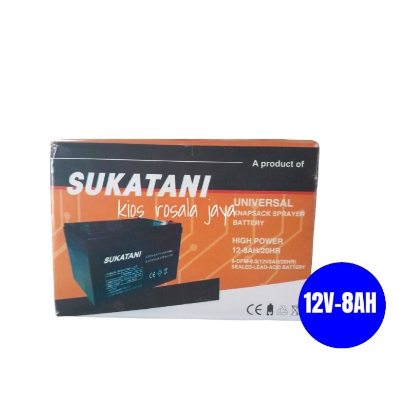 Battery Aki Sprayer Sukatani (High Power 12V - 8AH/ 20HR )