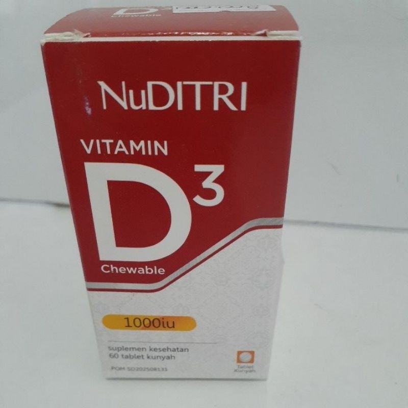 NUDITRI D3 - VITAMIN D2 1000 IU ( TABLET KUNYAH)