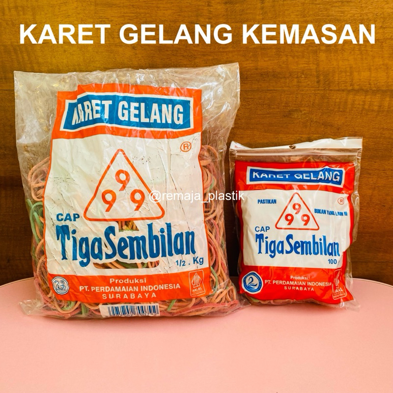 

Karet Gelang Murah Cap Tiga Sembilan Kemasan 1/2 Kg & 100 g