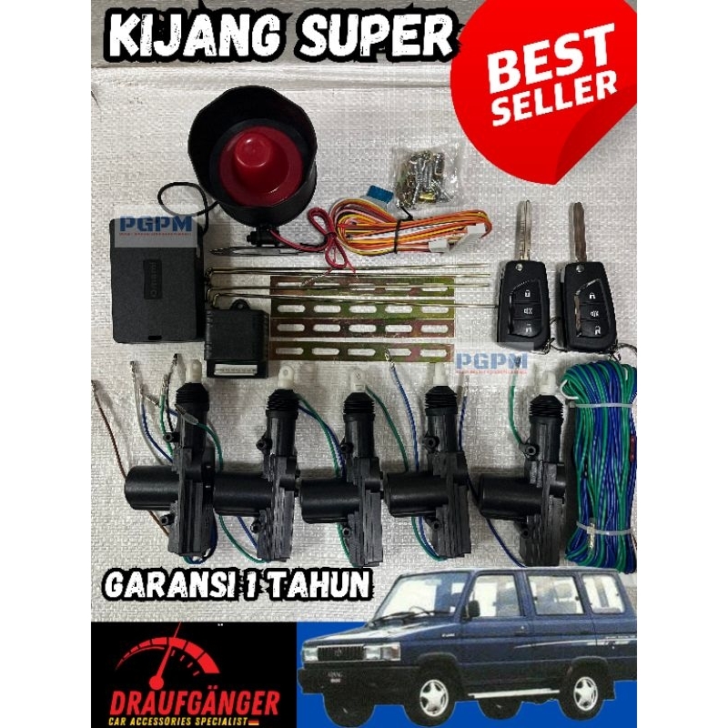 Alarm Central Lock Kijang Super 5 Pintu Sampai Bagasi Garansi 1 Tahun Dijamin PnP Berkualitas