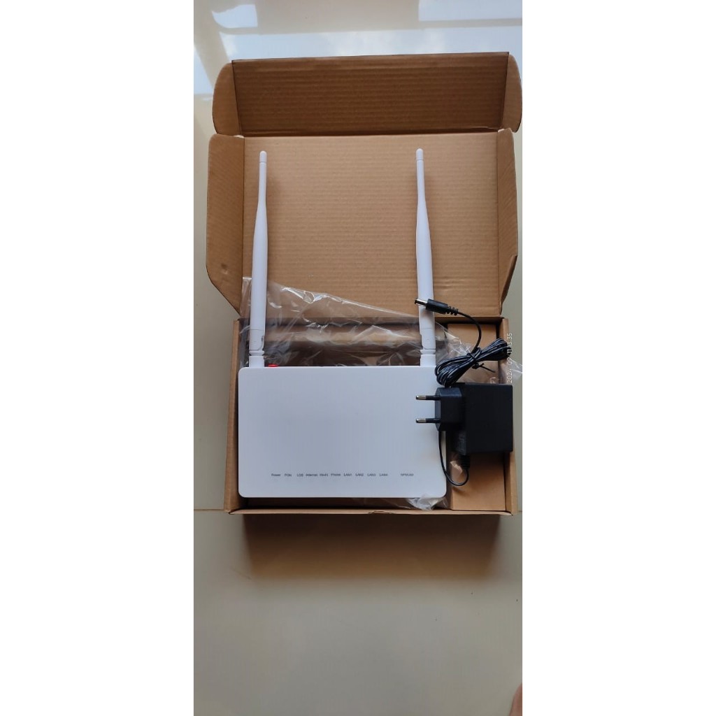 MODEM ZTE F660 V8 GPON NEW LENGKAP ADAPTOR PLUS BOX