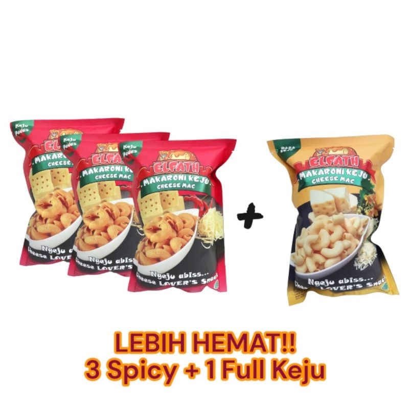 

Elfath Makaroni Keju Paket Beli 4 Lebih Hemat Rasa Pedas Rasa Original