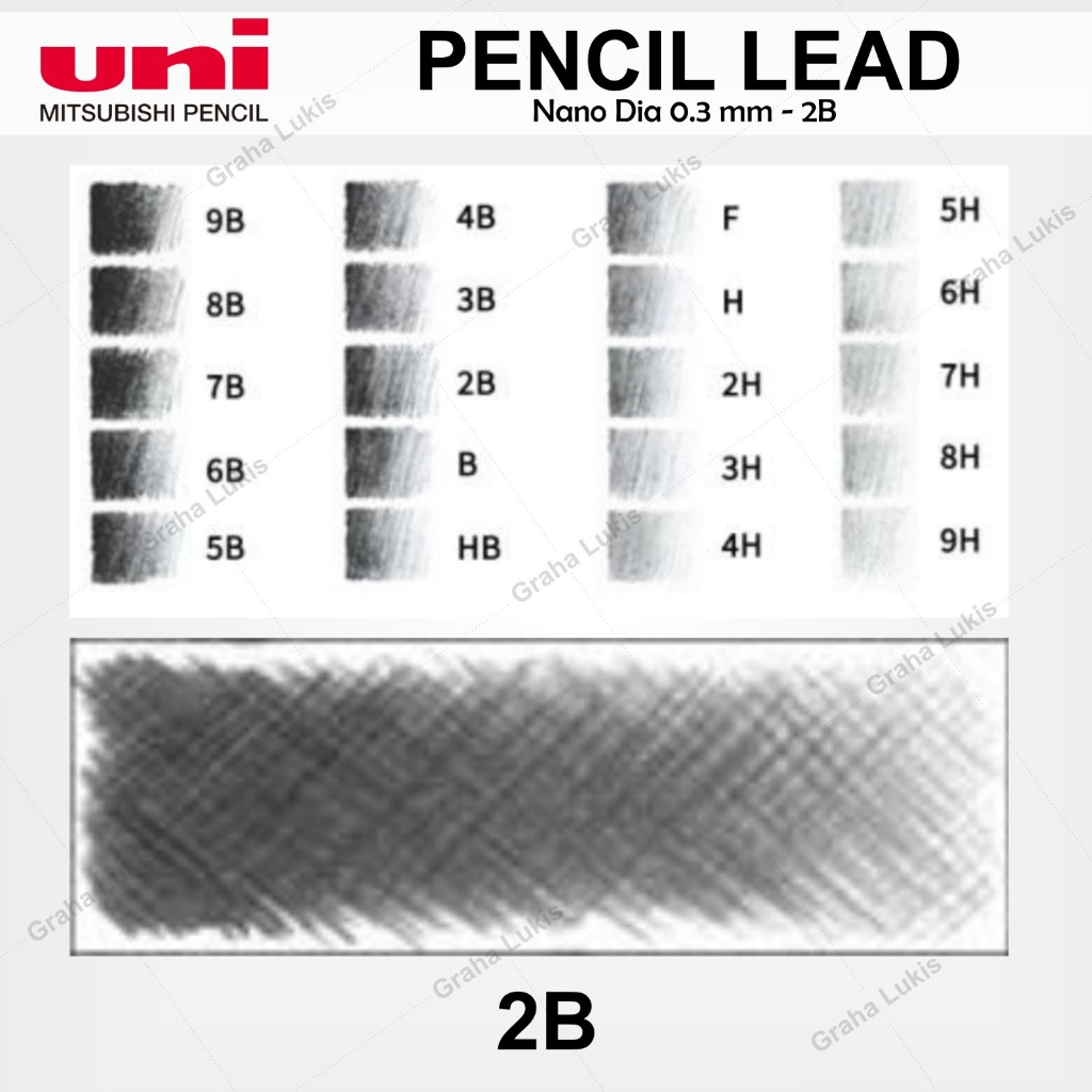

HJK Uni Nano Dia Pencil Lead 0.3 mm 2B - Isi Pensil Mekanik 2B - 0.3 mm