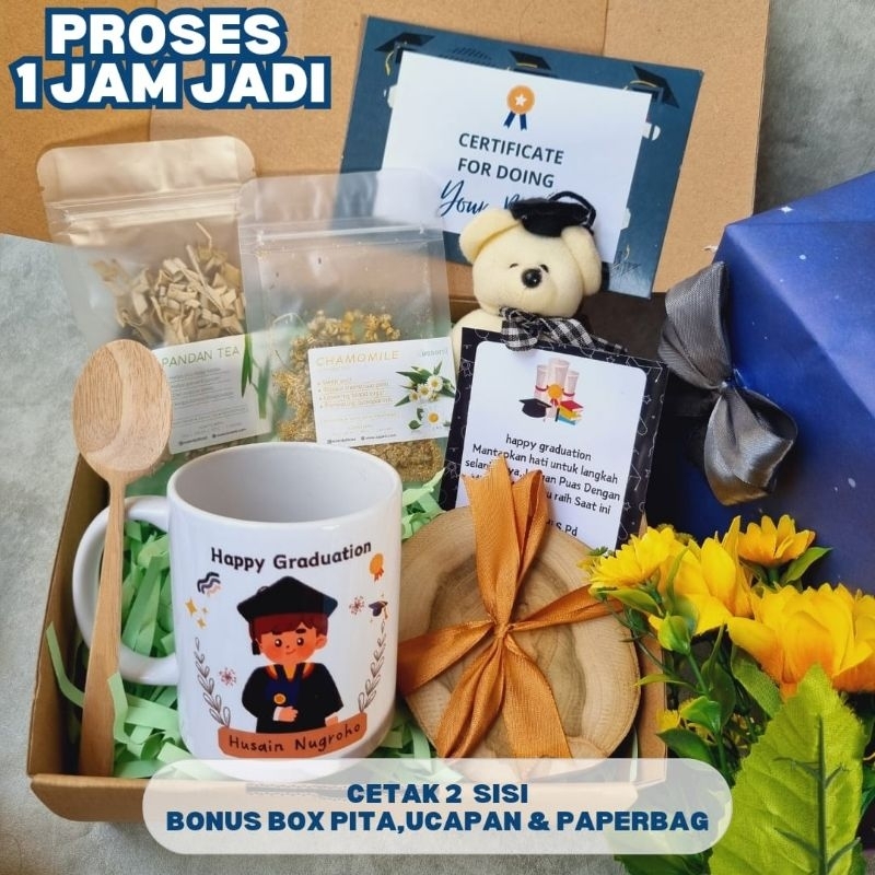 Hampers Wisuda Cowok / Kado Wisuda Cowok Graduation Gift / Boneka Wisuda ( CHARLES )