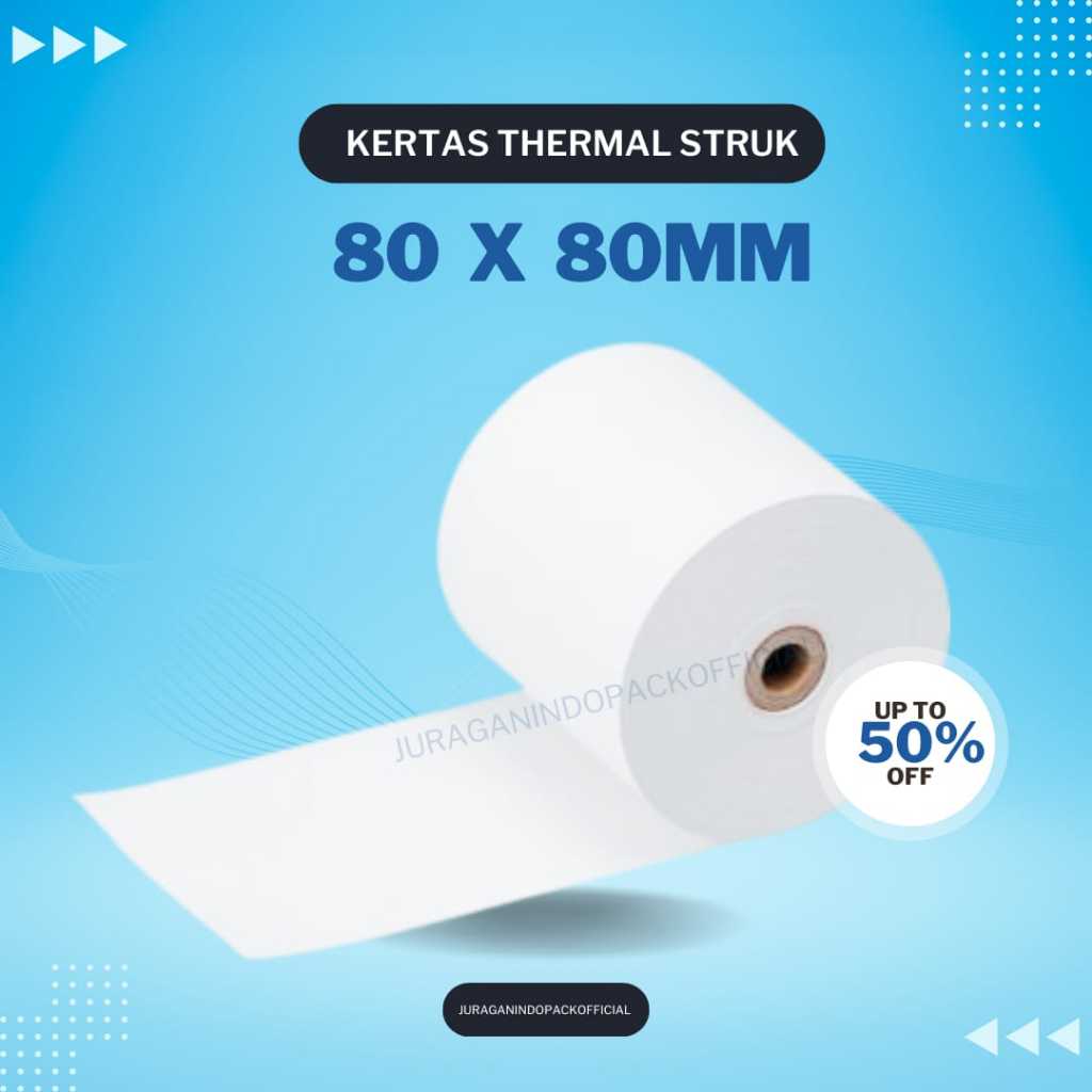 

KERTAS THERMAL STRUK KASIR PAPER ROLL TERMAL 80MM 80X80 THERMAL PRINTER 79 80 x 80 80x80MM