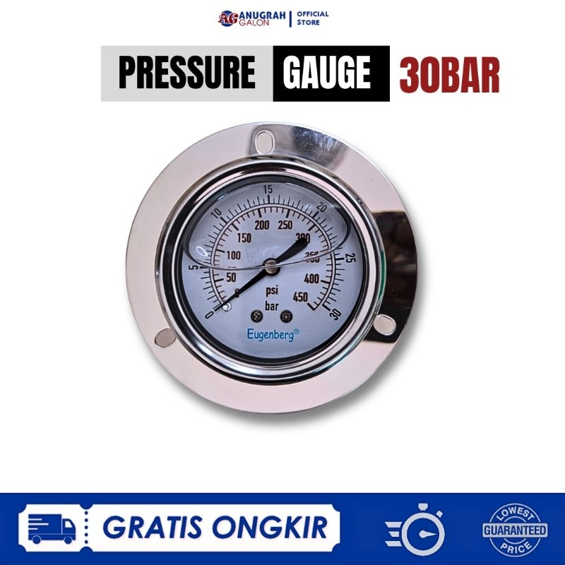 Alat Pengukur Tekanan / Pressure Gauge 30 bar