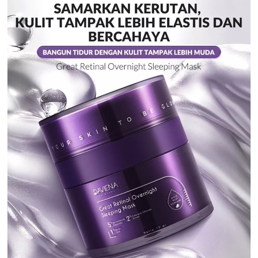 BEST SELLER RETINAL DAVIENA SKINCARE GREAT OVERNIGHT SLEEPING MASK | RETINAL DAVIENA SKINCARE RETINA