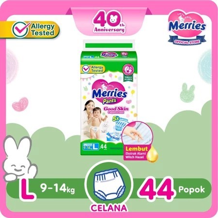 Merries Good Skin Pants Popok L44