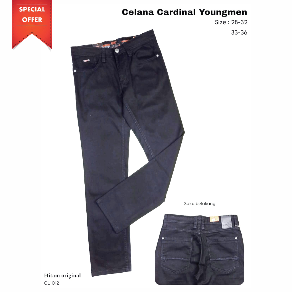 Celana Panjang Cardinal Youngmen Hitam
