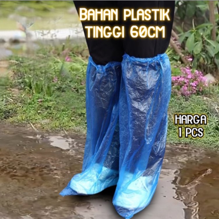Sarung cover sepatu plastik anti air hujan pelindung sepatu