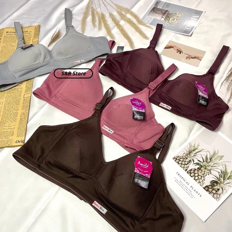 6PCS BH Sport Bra Jumbo Kait 3 BH Wanita Besar Jumbo