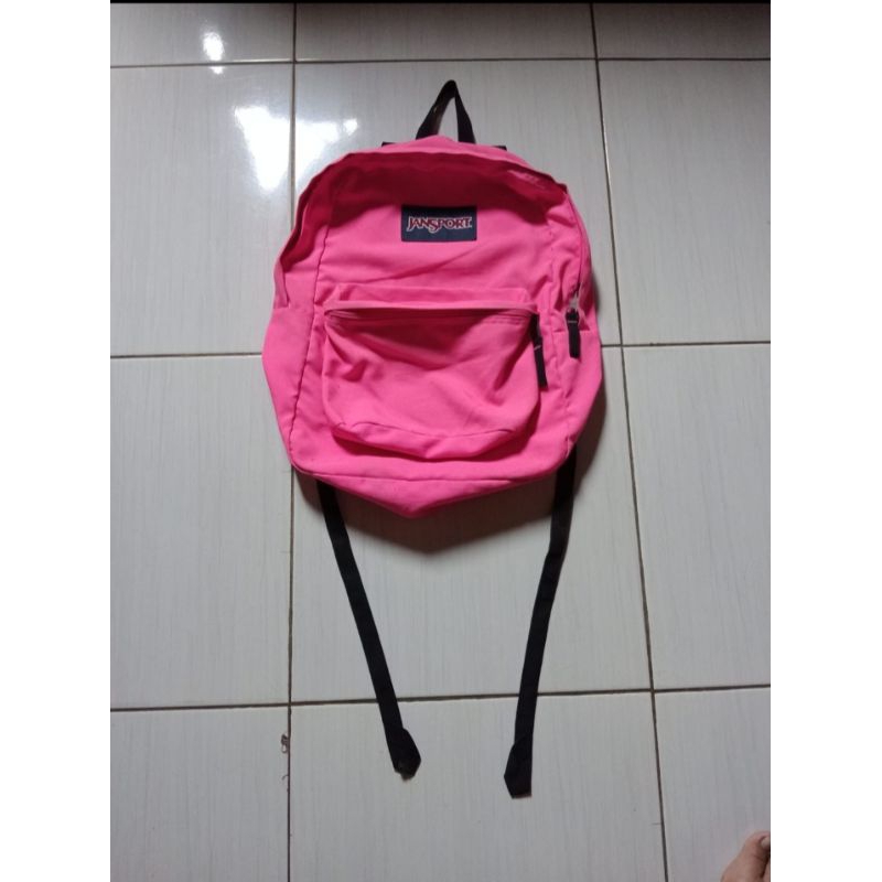 tas jansport polos pink cerah