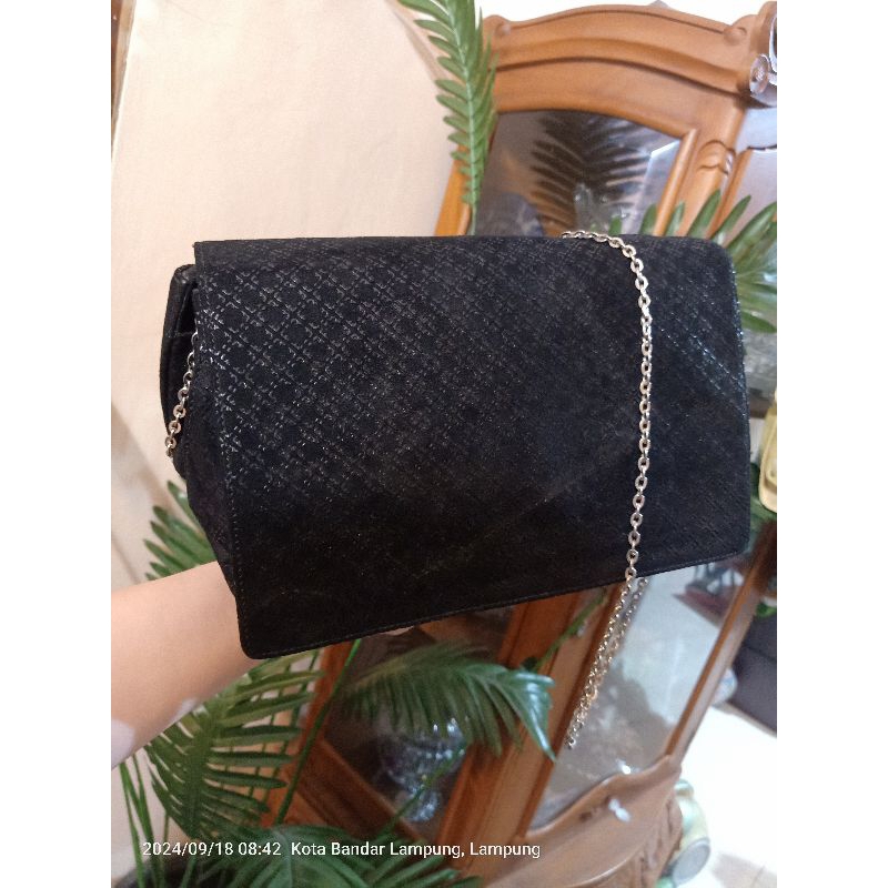 Salvatore Ferragamo Chain Shoulder Bag Canvas Shoulder Bag AQ-21 8761 Preloved