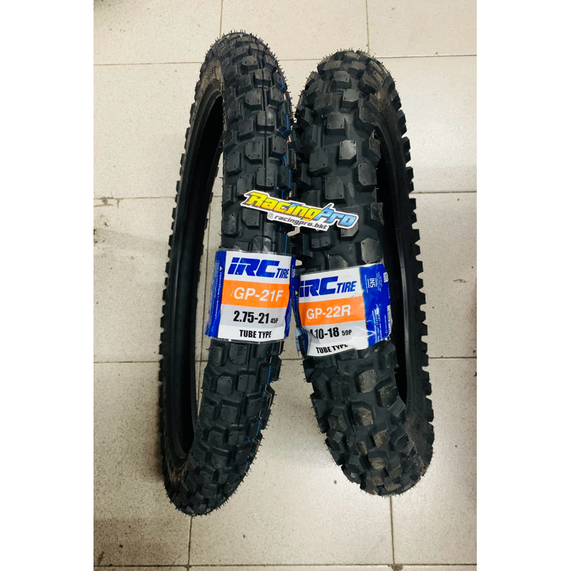 IRC GP-21F-22R BAN DEPAN + BELAKANG CRF / KLX BF RING 21+18 BAN LUAR IRC TRAIL TRIALS TRIAL TRIL