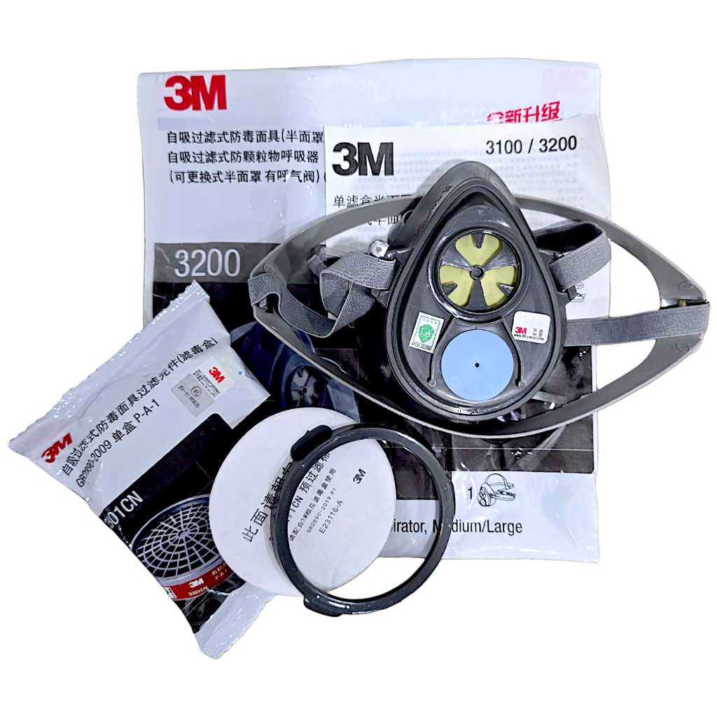 Masker 3M 3200 Respirator + Cartridge 3301CN + Filter 3N11CN