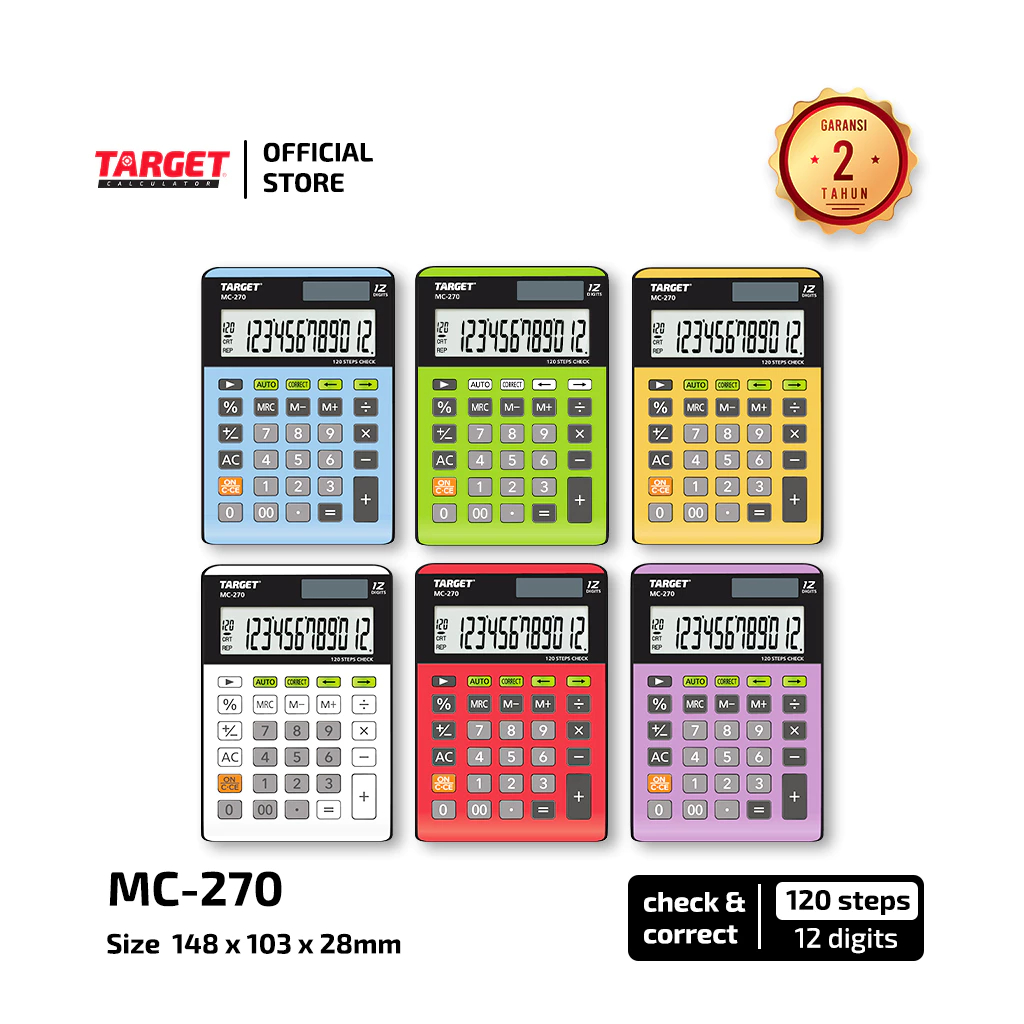 

TBMO KALKULATOR TARGET MC- 270 12DIGITS