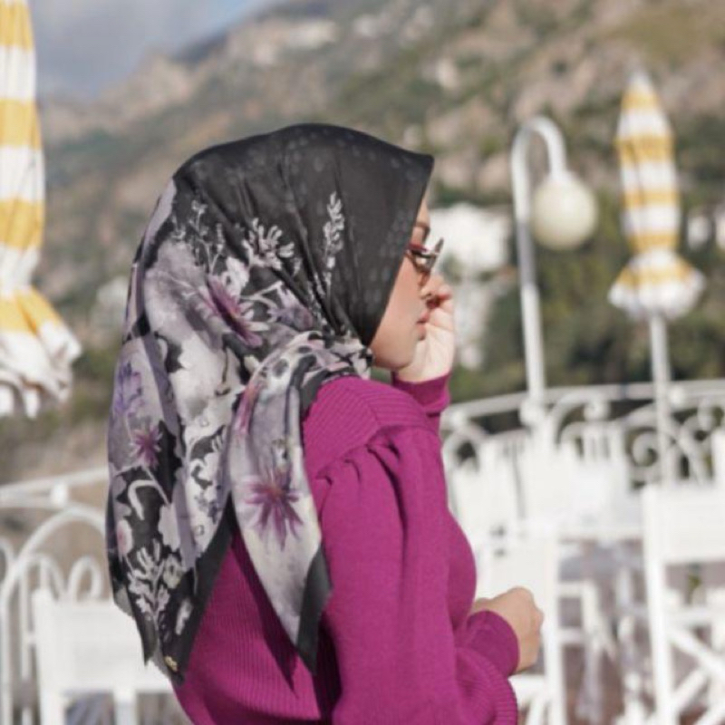 NEW Buttonscarves as is FIORE SERIES IN BLACK, DARK GREY, IVORY, AS IS SQUARE VOAL REGULAR!!! VERY R