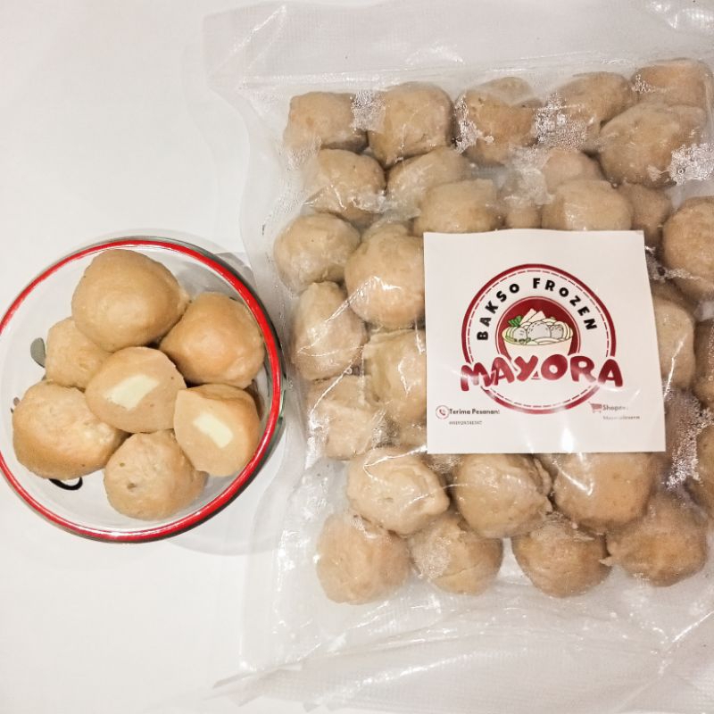 

Bakso Mayora/Bakso Frozen Homemade,Bakso isi KEJU daging sapi 40pcs,by Mayora.