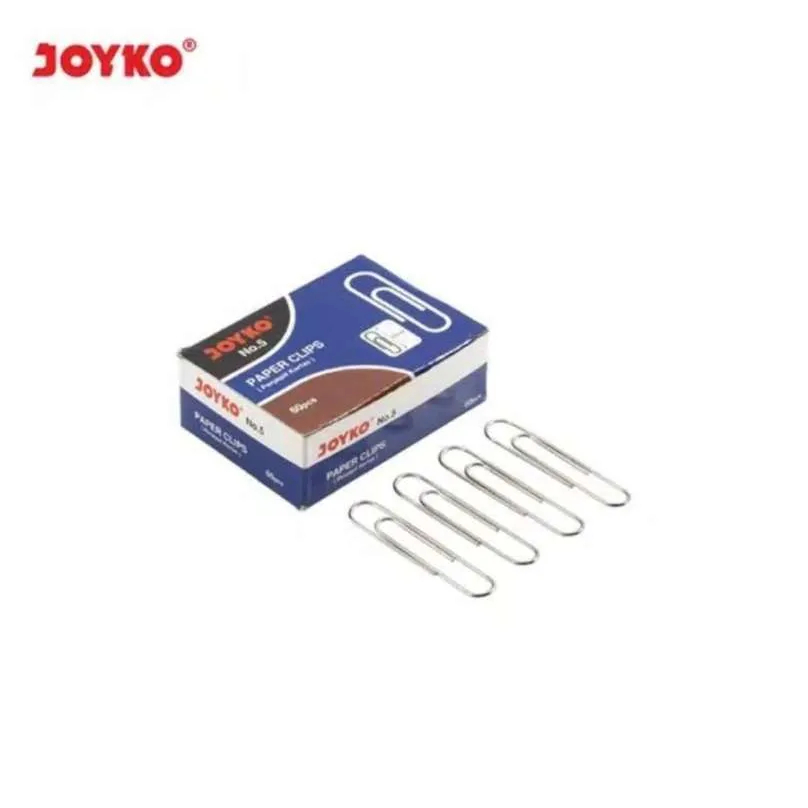 

[1 Kotak] Paper Clip Trigonal Joyko No.5 / Klip Kertas / Penjepit Kertas Trigonal Joyko No.5