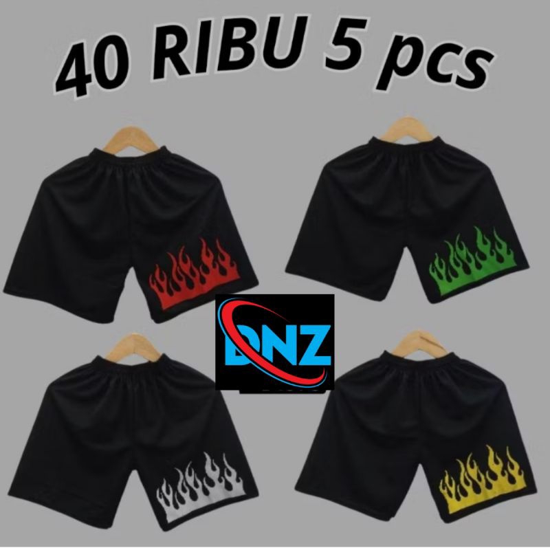 [50 Ribu Dapat 5 Pcs] Celana Kolor Motif Api Pria/Wanita