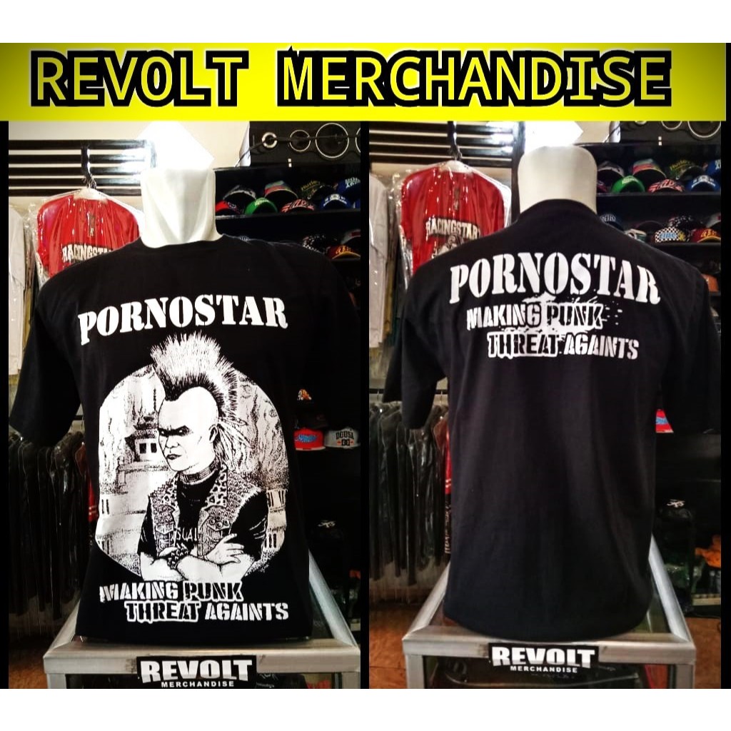 T-shirt PORNOSTAR (making punk), kaos pornostar, kaos punk revolt, kaos band