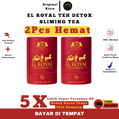 

|Paket 2| EL ROYAL 2 Pcs Teh Detox Sliming Tea Teh Herbal Alami Menurunkan Gula Darah Dan Diet