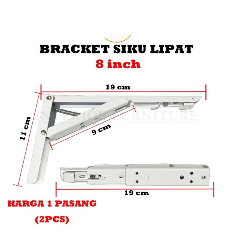 Engsel Lipat Bracket Besi Untuk Meja Lipat Dinding